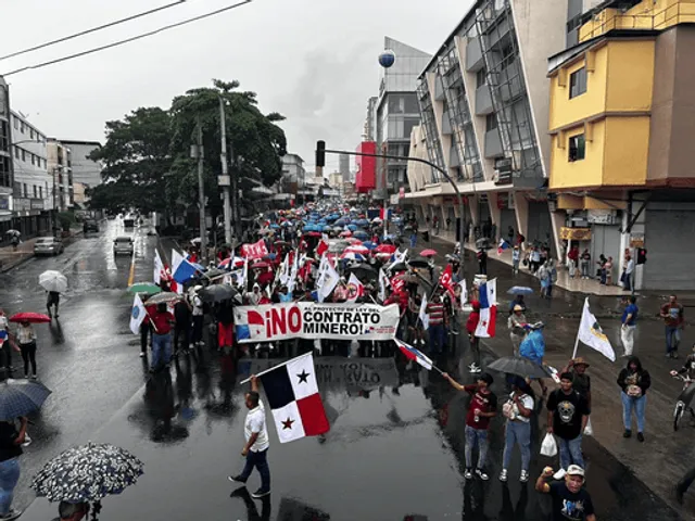 Protesta contra el contrato minero