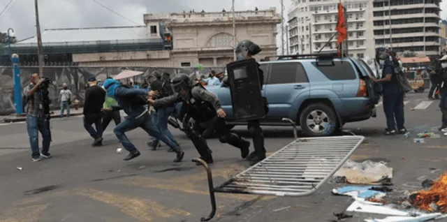 Represión policial en la protesta