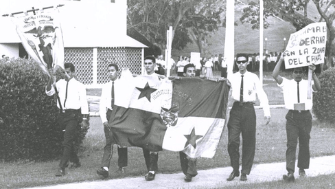 Students in Canal Zone Protesting