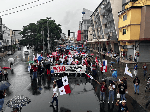 Protest Against Mine Contract