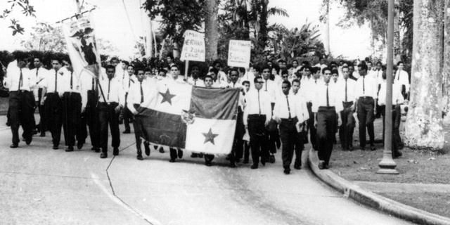 Students in Panama Canal Zone Protesting